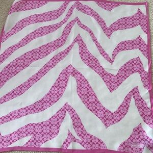 Coach Pink and Cream Scarf
